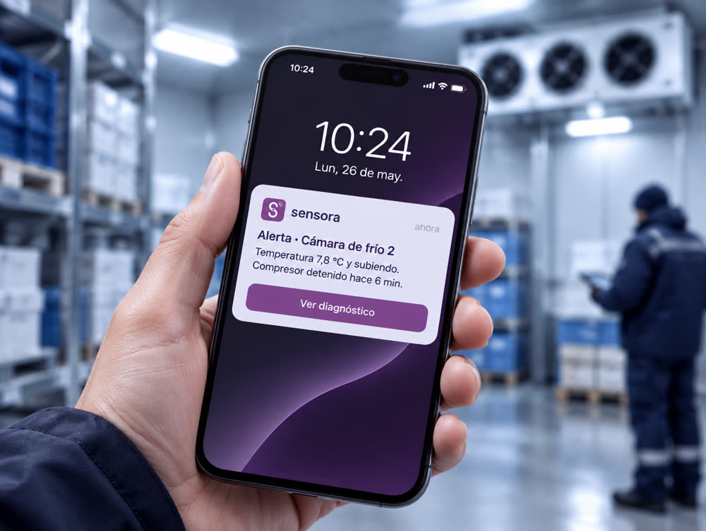 Alerta de Sensora en el celular